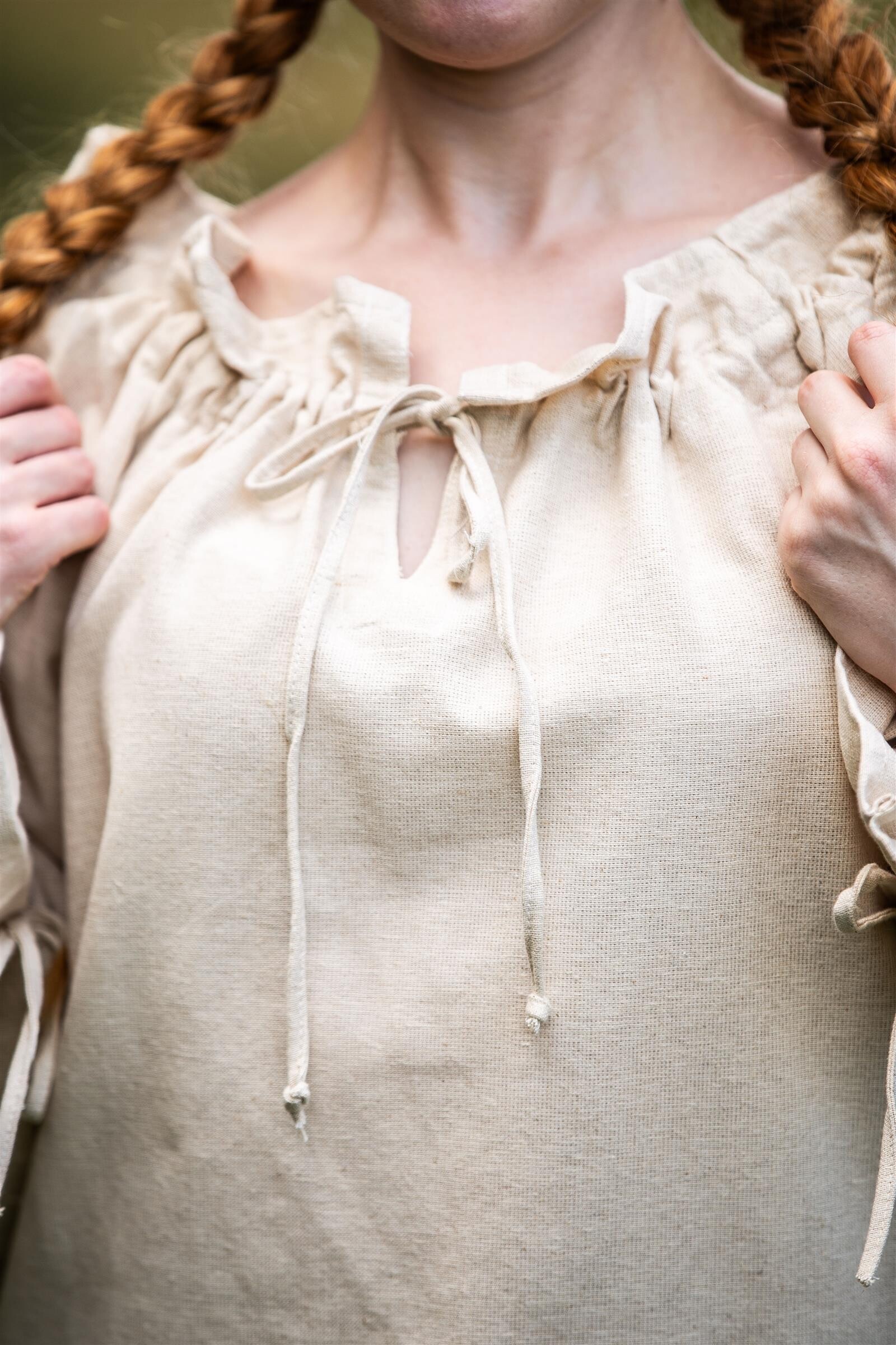 bluse mittelalter pirat beige langarm bauernbluse