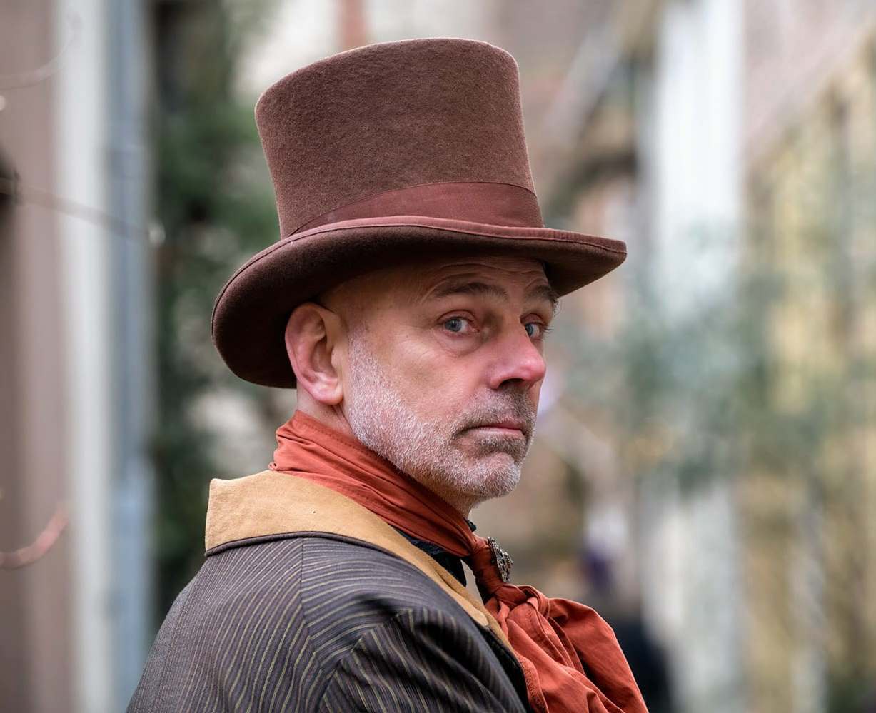 Zylinder Wollfilz braun