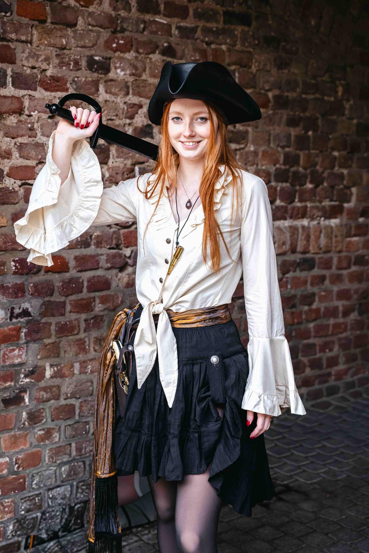 Piratenkostüm Bluse Größe 38