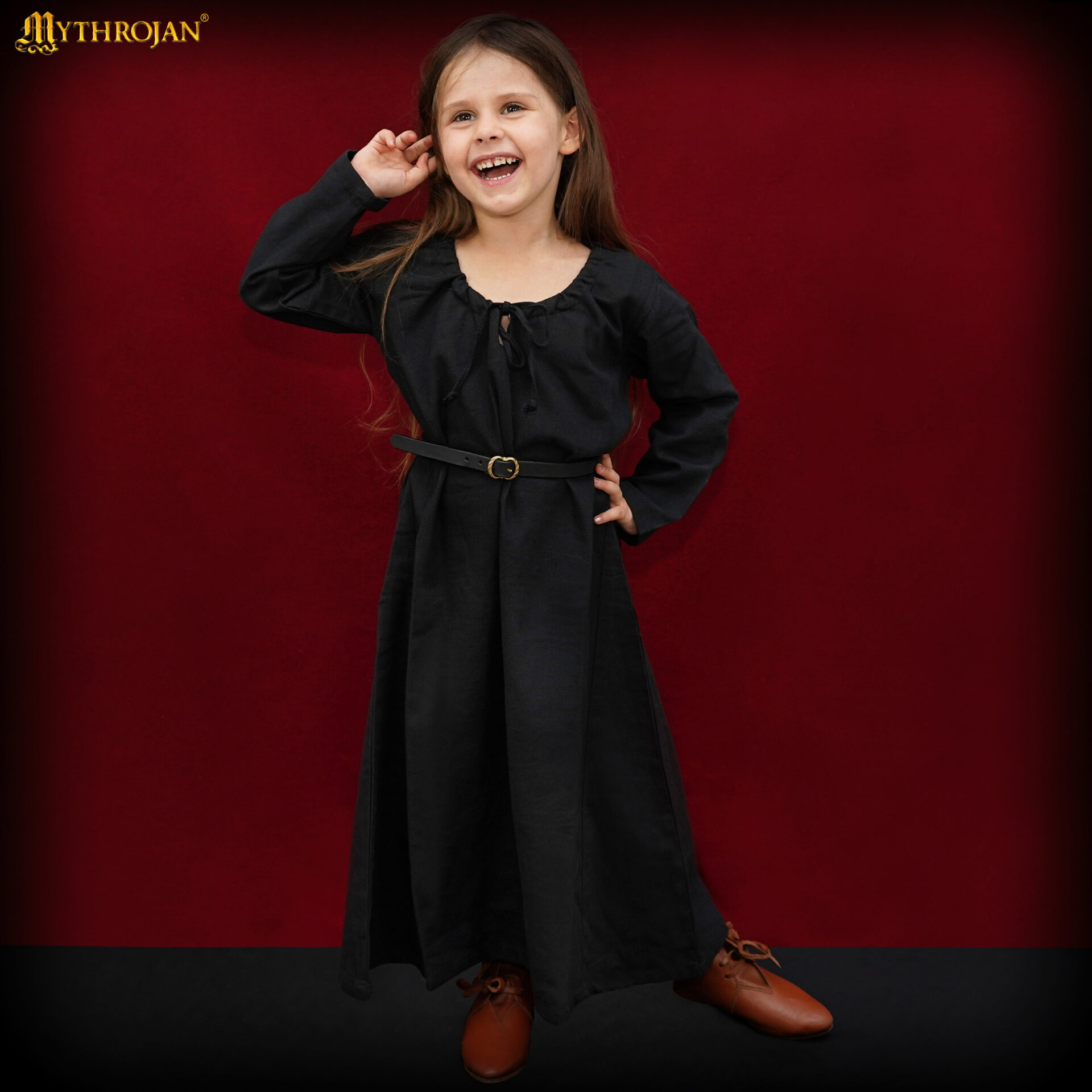 Kinderkleid mittelalter braun