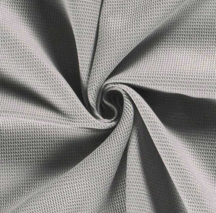 Stoff Waffelpiqué hellgrau BW