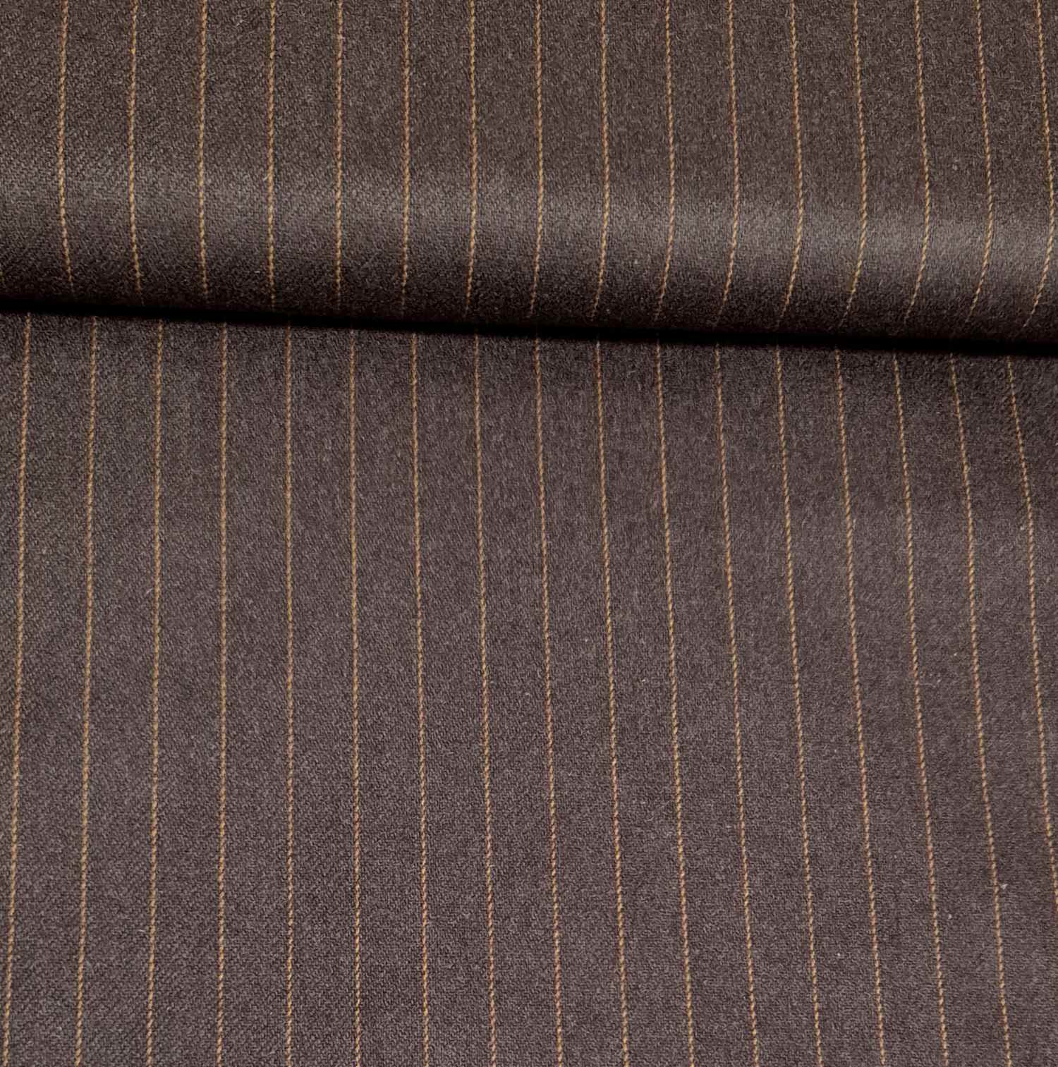 Tweed Stoff gestreift braun-rost