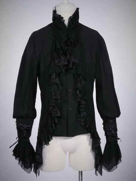 schwarz,weiß Gothic Mittelalter Pirat Vampir Hemd Black Mamba S/M,L,XL 