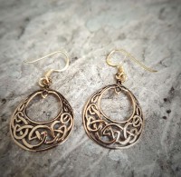 Ohrringe bronze keltisch rund