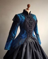 Jacke Burlesque jacquard blau Victorian