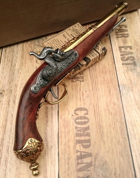 28 cm NEU Pistole Pirat Antik 