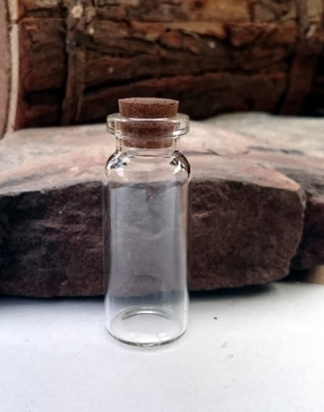 Mini Alchemie Glasflasche 20x50 mm